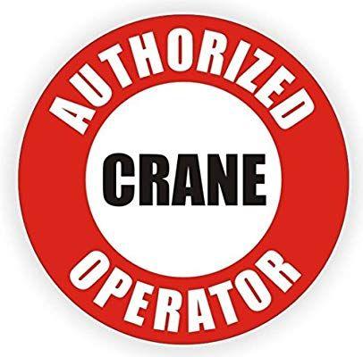Black Red Crane Logo - PCs Peerless Popular Authorized Crane Operator Vinyl