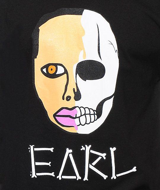 Earl Sweatshirt Logo - Odd Future Earl Sweatskull Black T Shirt