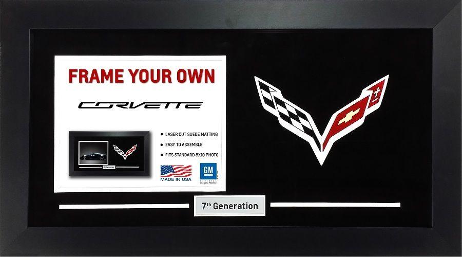 Corvette Generation Logo - C7 Corvette Custom Framed Picture