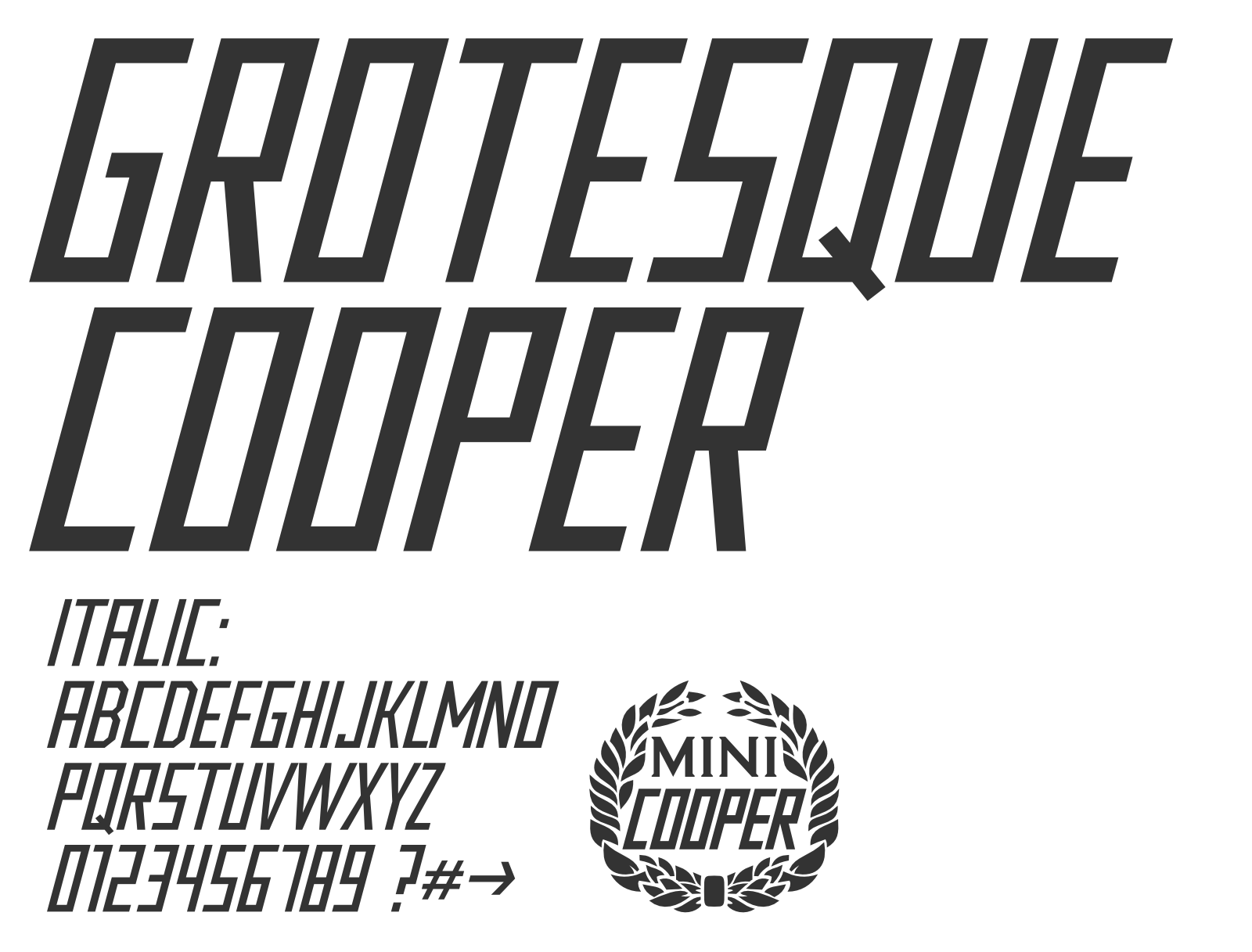 Classic Mini Cooper Logo - ths} Thomas Schostok Design / Grotesque Cooper