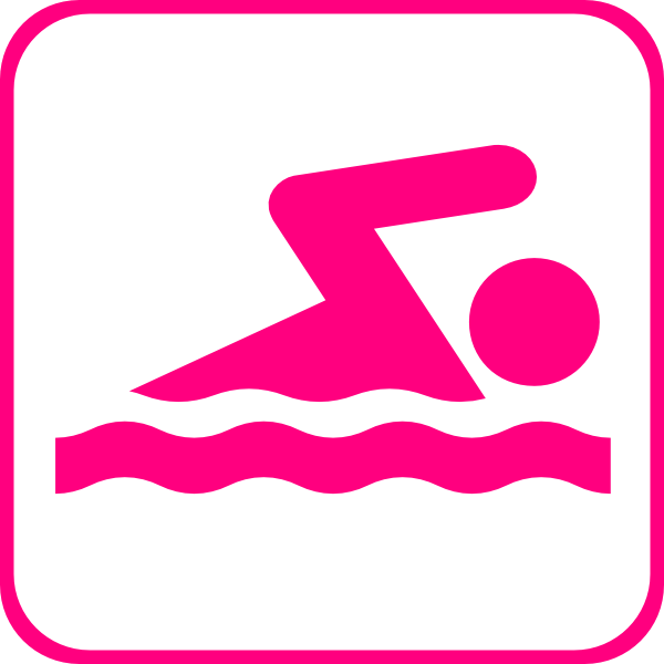 Pink Swimming Logo - Swimming Icon Pink Clip Art at Clker.com - vector clip art online ...