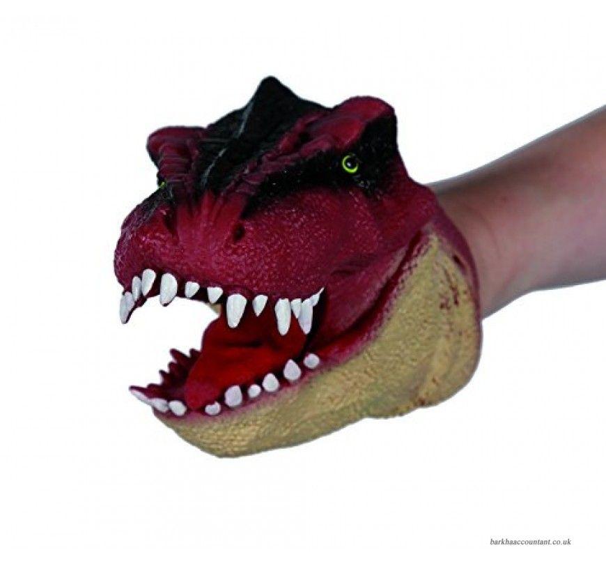 Red Dinosaur Head Logo - Cool Dino Heads - Red Dinosaur Plastic Hand Puppet - Boys Boy ...