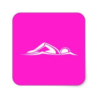 Pink Swimming Logo - Logo Ladies Craft Supplies | Zazzle
