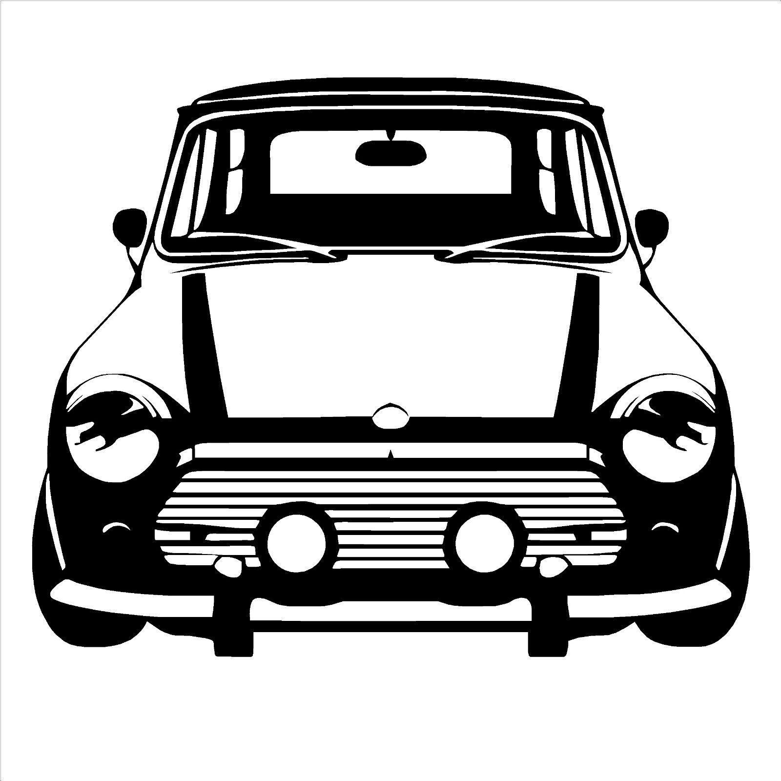 Classic Mini Cooper Logo - D183 CLASSIC MINI COOPER Vinyl Wall Art car sticker room decal Car ...