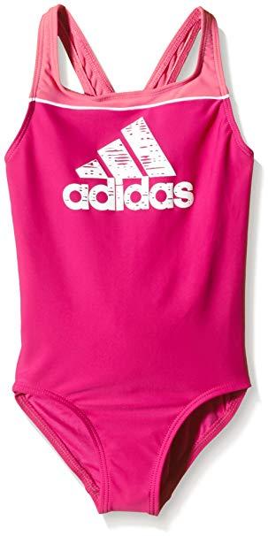 Pink Swimming Logo - Adidas Girl's BTS Logo Swimming Suit, Pink, 15 years (164): Amazon