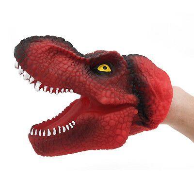 Red Dinosaur Head Logo - TYRANNOSAURUS HAND PUPPET T-Rex Dinosaur Head for Kids Pretend Play ...