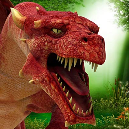 Red Dinosaur Head Logo - Amazon.com : LFEEY 5x5ft Ferocious Red Dinosaur Head Backdrop ...
