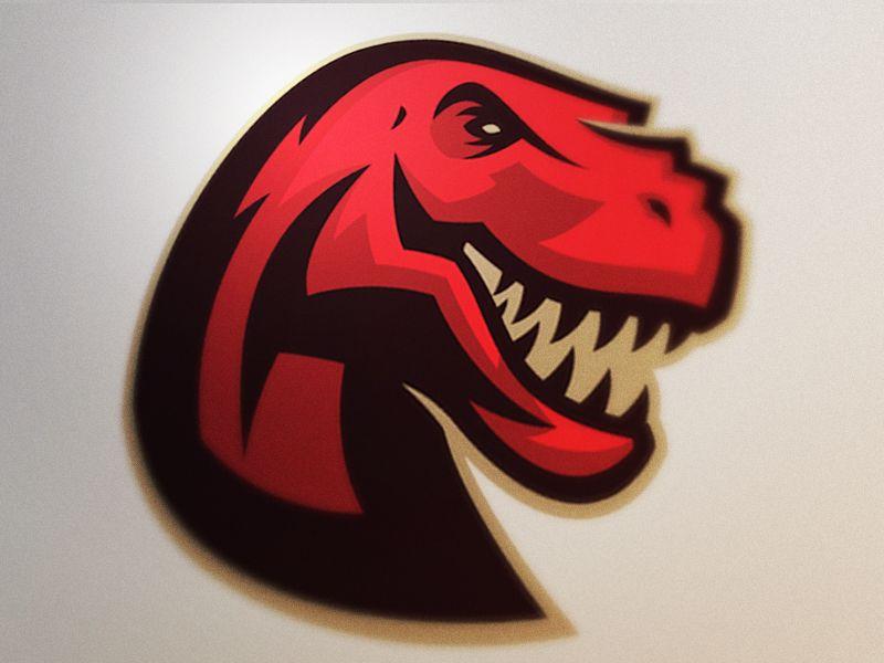 Red Dinosaur Head Logo - Trex by Mateusz Putylo | Dribbble | Dribbble