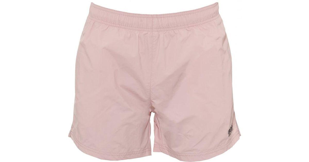 Pink Swimming Logo - Boss Perch Swim Shorts, Plain Logo Pink Swimming Trunks in Pink for ...
