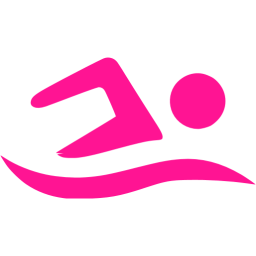Pink Swimming Logo - Deep pink swimming icon - Free deep pink swimming icons