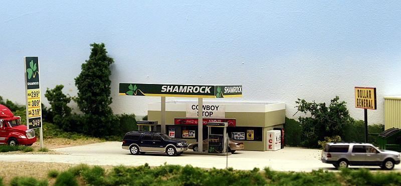 Shamrock Gas Station Logo - SC-001 - Rural Shamrock Gas Station & Store – PPW/A-Line/Arrow Hobby