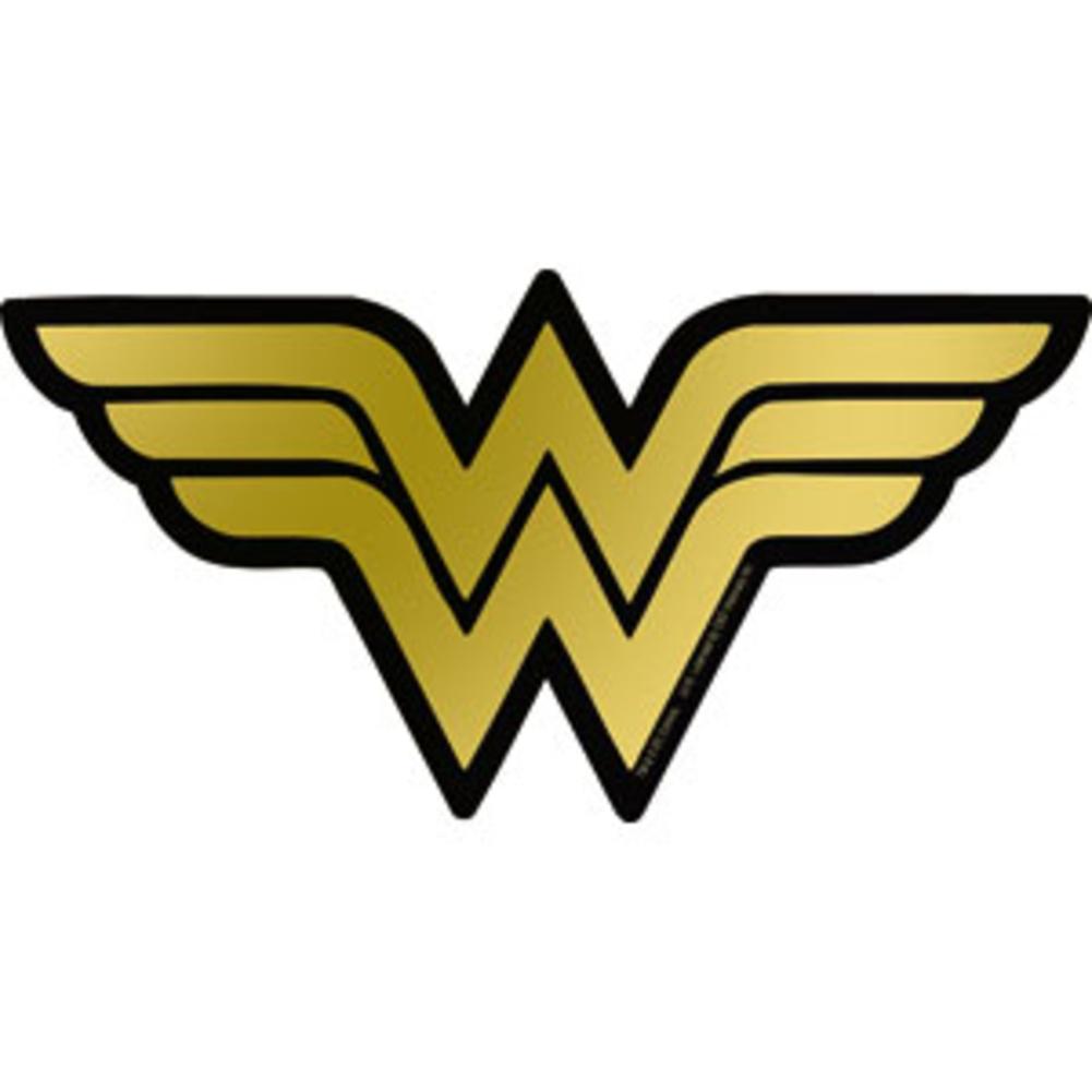 Gold Clip Art Logo - Wonder Woman Logo Gold Foil Sticker