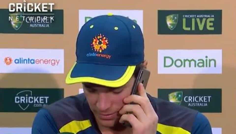 FFC Australia Logo - India vs Australia: Tim Paine answers journalist's phone in middle