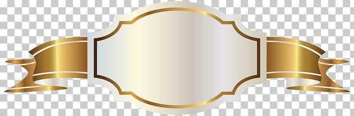 Gold Clip Art Logo - Banner Gold, White Label and Gold Banner, gold ribbon logo PNG