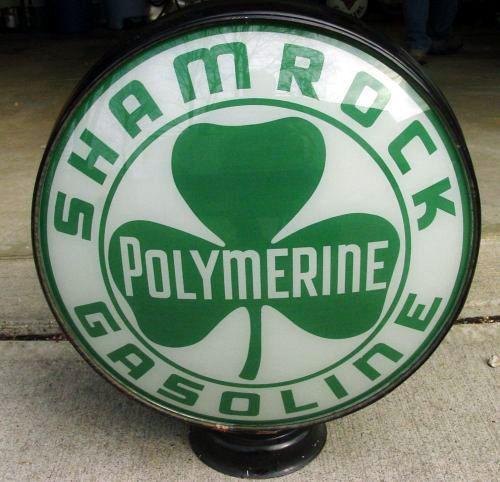 Shamrock Gas Station Logo - shamrock polymerine 1930s 15in metal. Vintage gas pumps and related