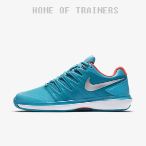 Light Blue Nike Logo - Nike Air Zoom Prestige Clay Light Blue Silver Girls Women's Trainers