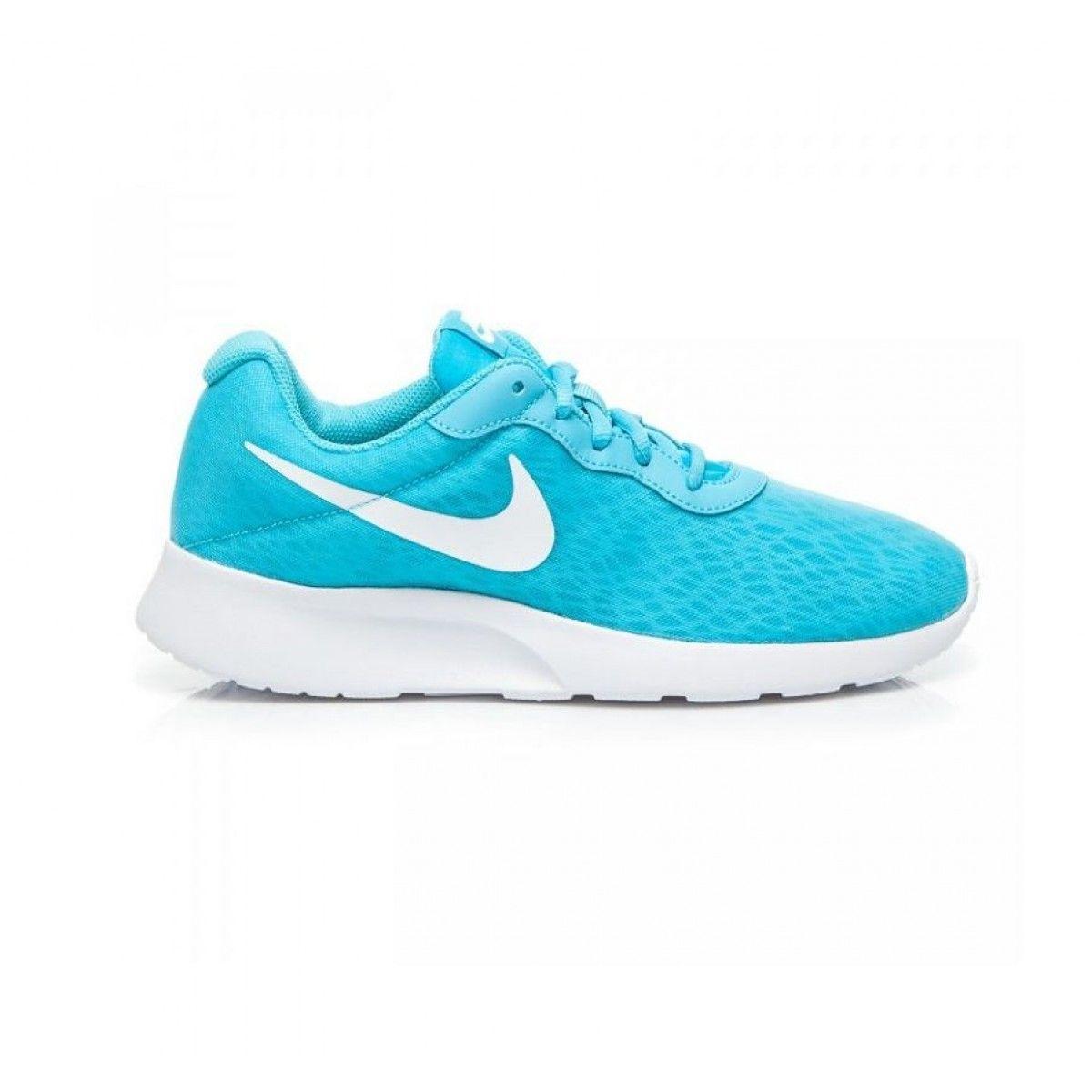 Light Blue Nike Logo - Nike Women's Tanjun Light Blue Shoes