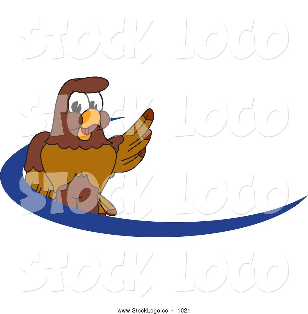 Brown Falcon Logo - Vector Logo of a Brown Falcon Mascot Character Dash Logo