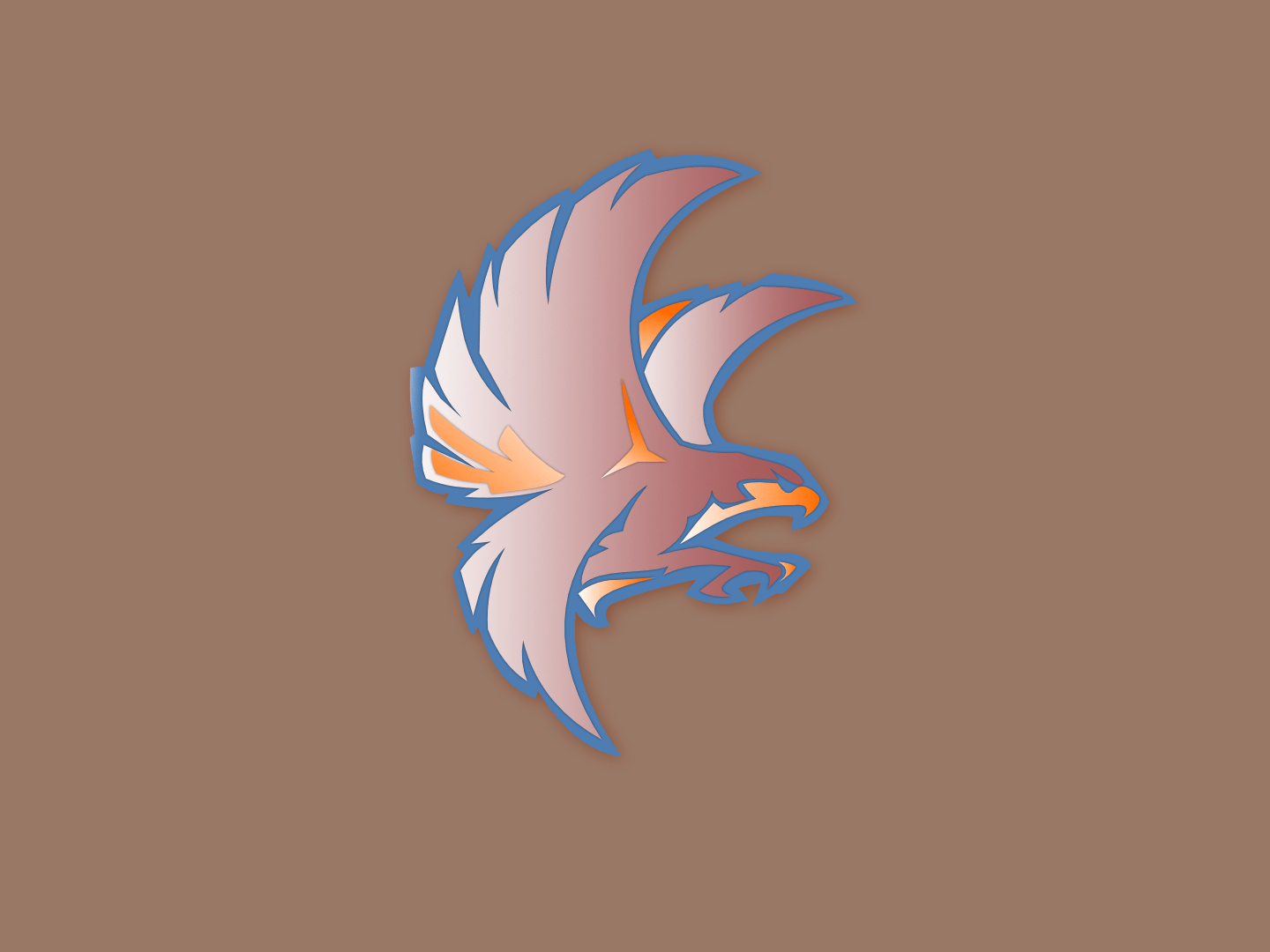 Brown Falcon Logo - 3D Falcon Logo