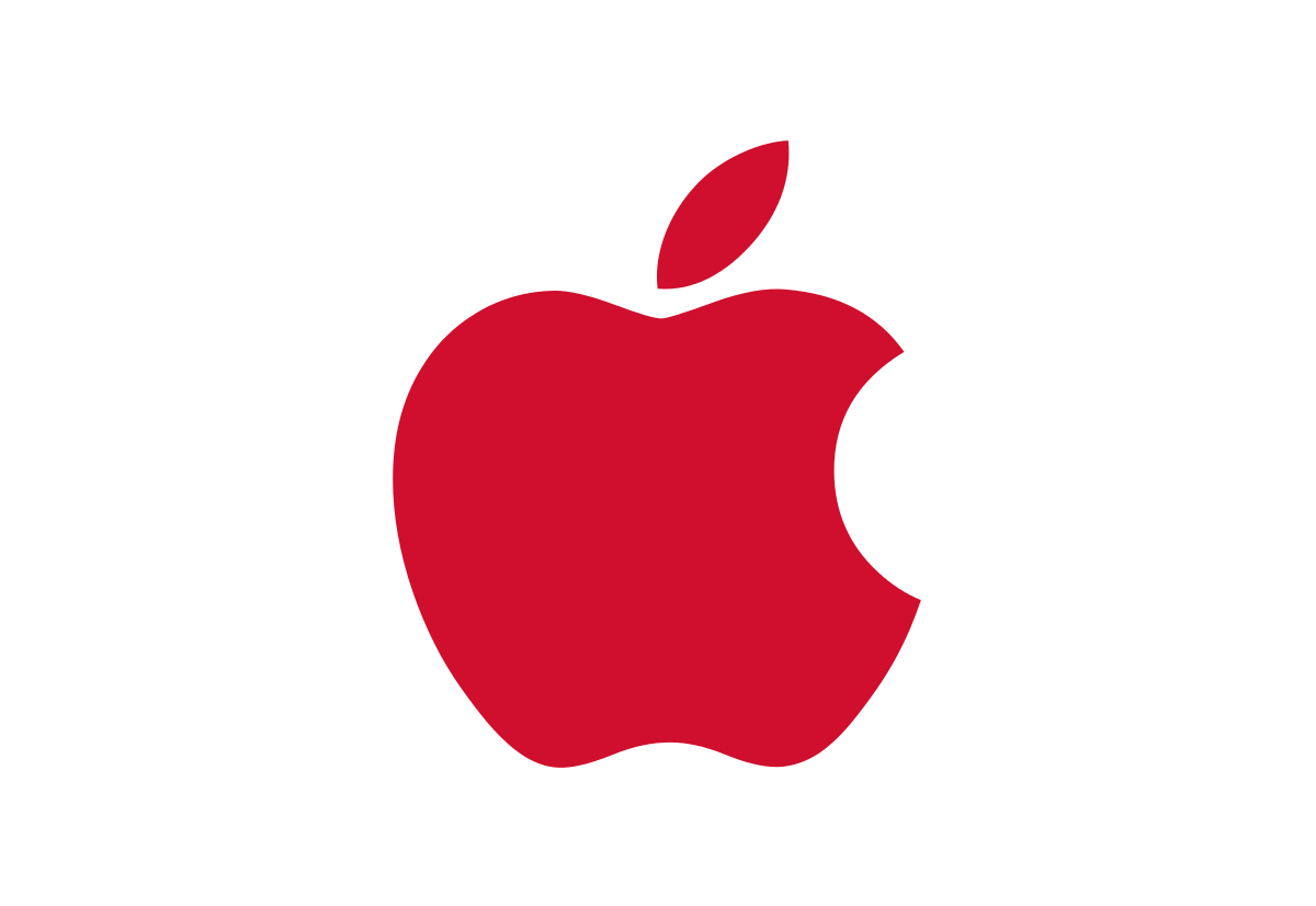 Red White Blue Apple Logo - Apple logo