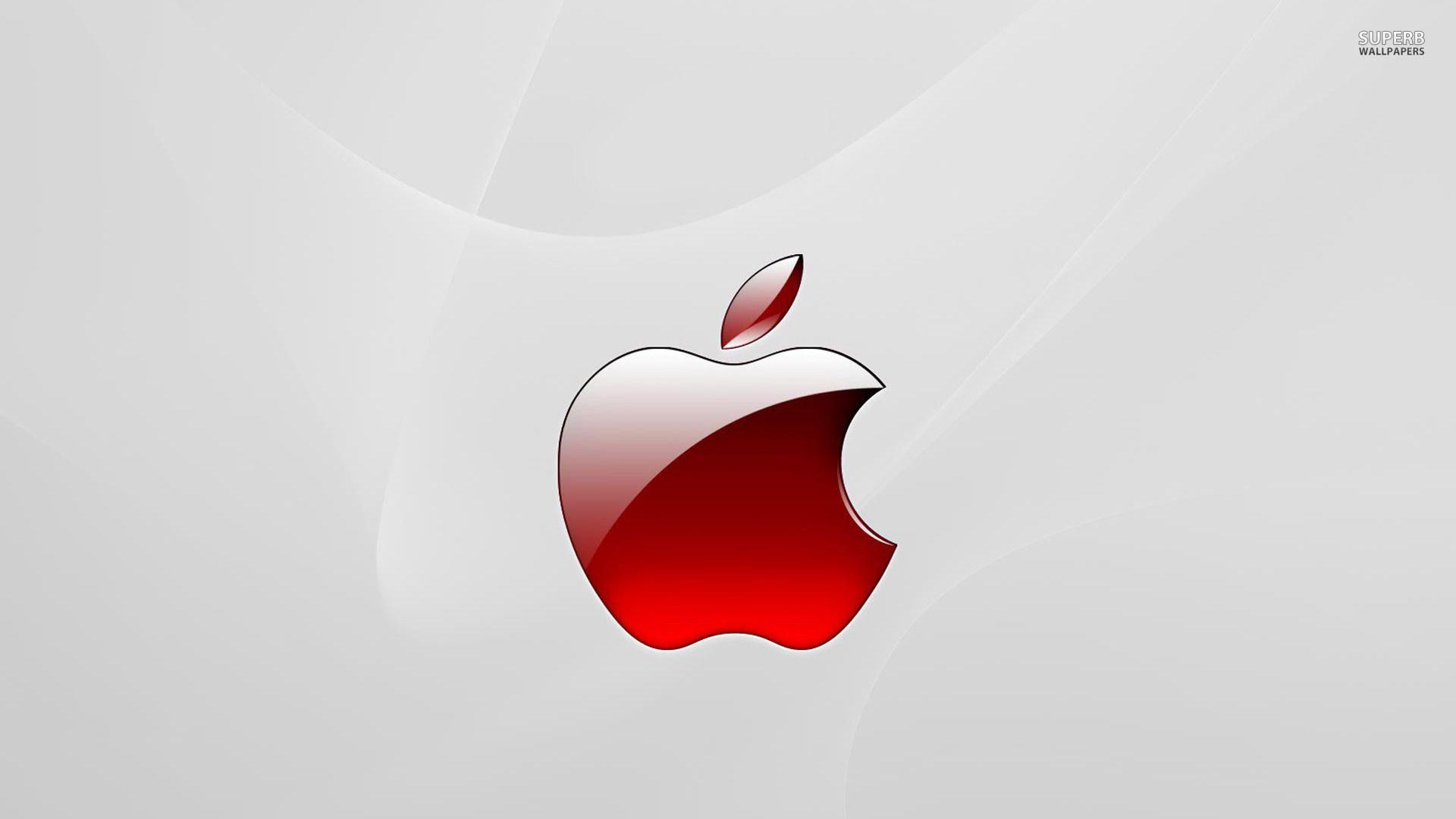 Red White Blue Apple Logo - Red Apple Logo Wallpaper