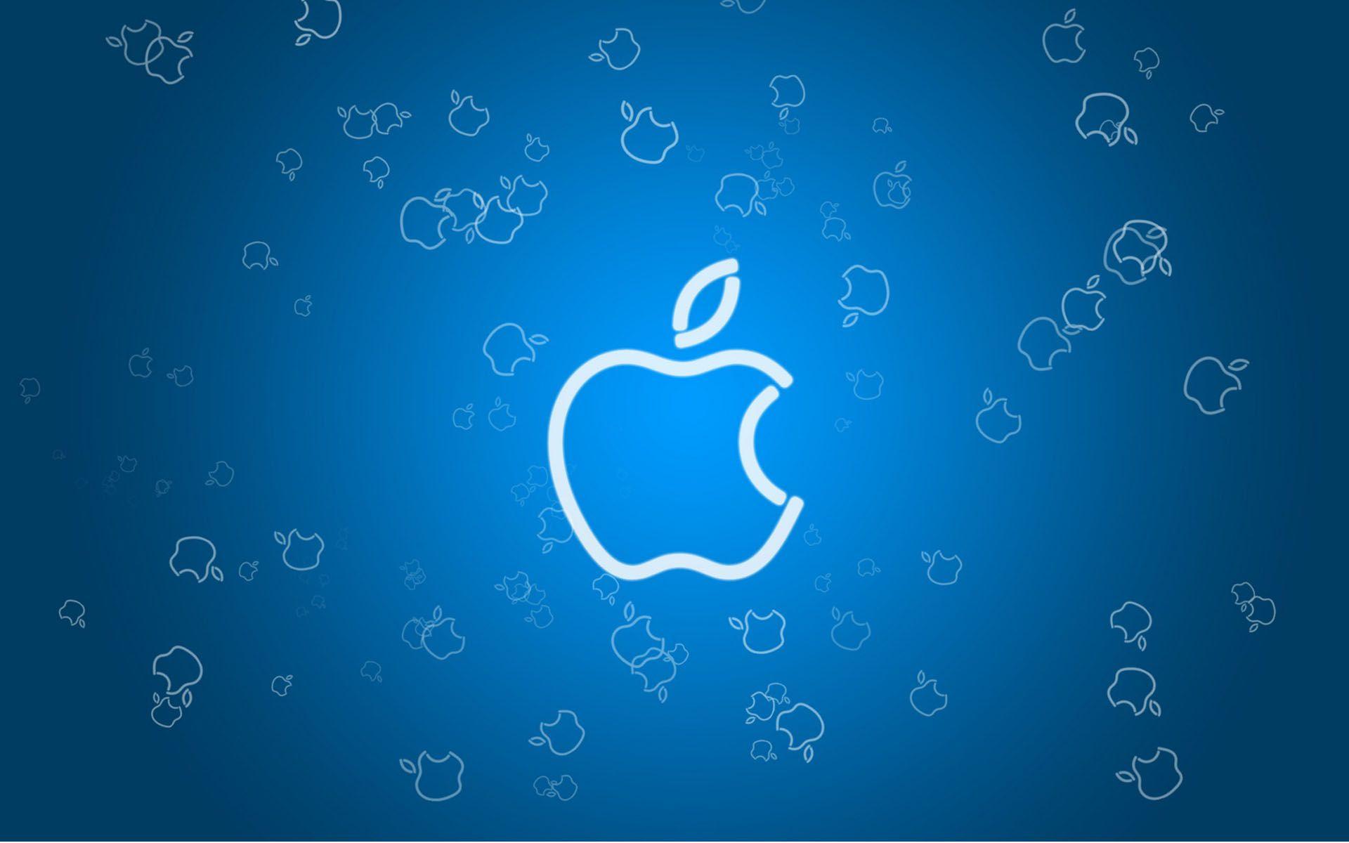 Red White Blue Apple Logo - Blue Apple Logo Wallpaper IPhone Wallpaper