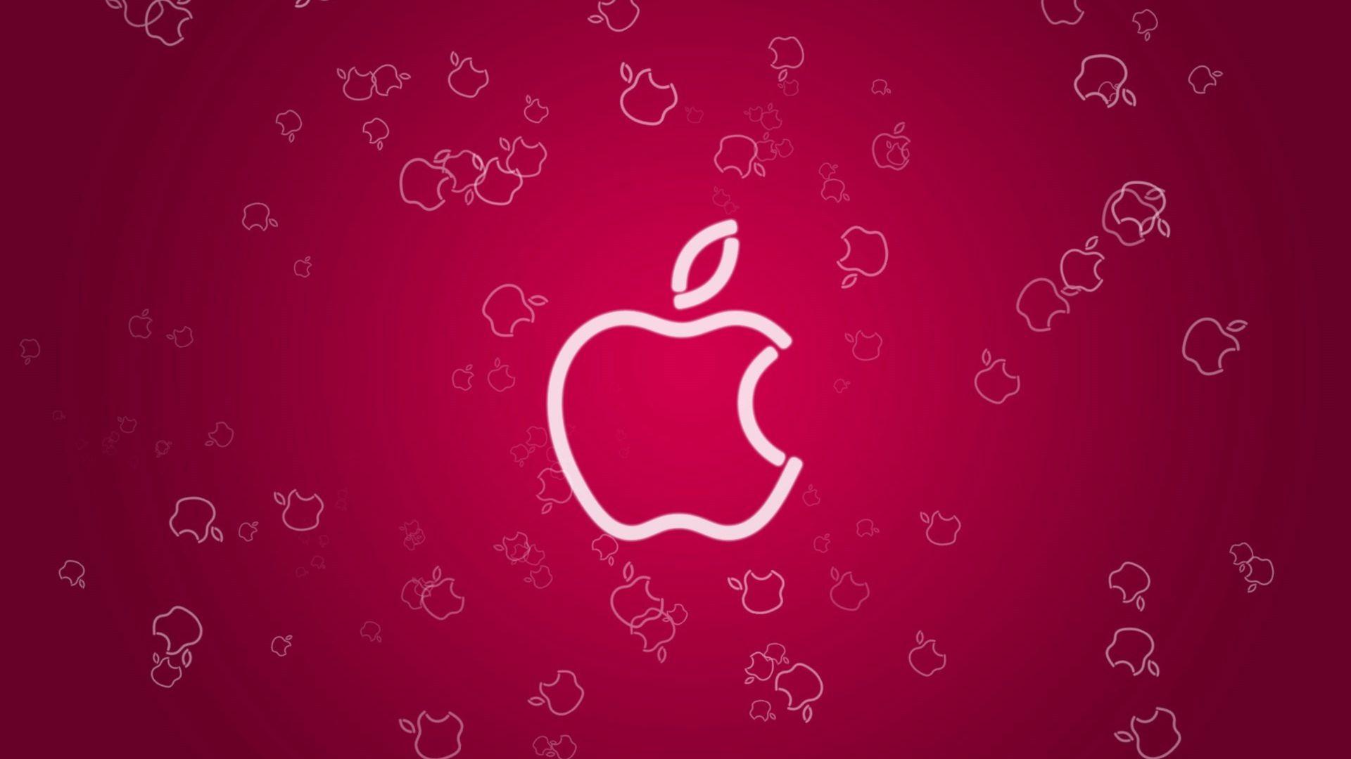Red White Blue Apple Logo - Pink Apple Logo Artistic Wallpaper - Wallpaper Stream