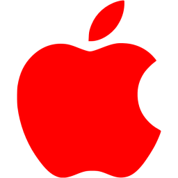 Red White Blue Apple Logo - free Apple Pink PNG image