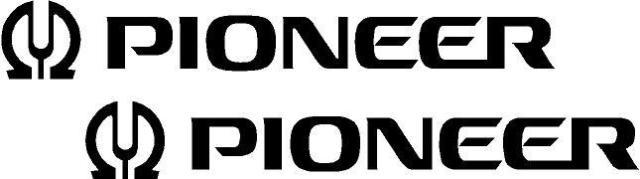 White Pioneer Logo - 2 X Pioneer Logo Stickers Graphics Decals Colour Choice | eBay