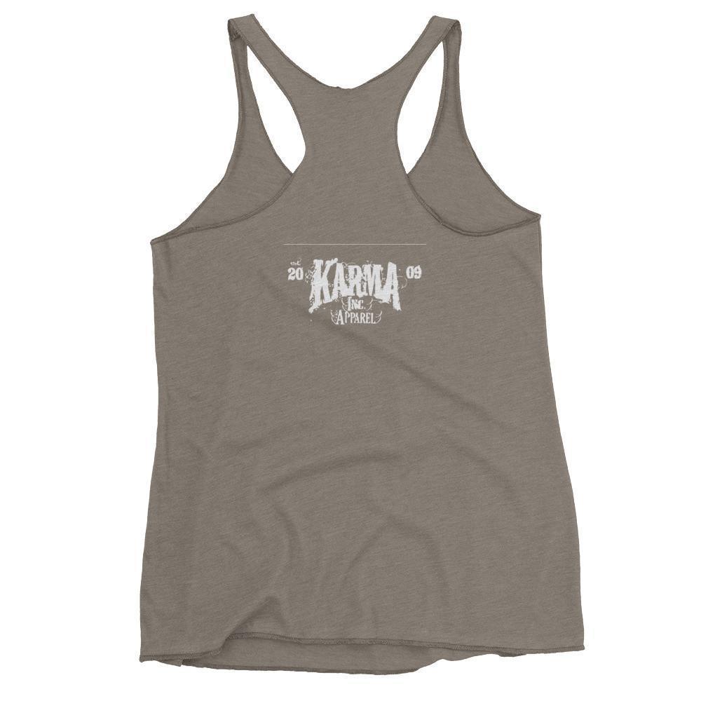 Top Apparel Logo - Karma inc Apparel Logo Solid Color Women's Racerback Tank Top