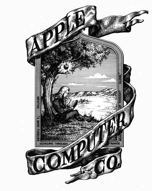 First Apple Logo - Sir Isaac Newton was in Apple's very first logo