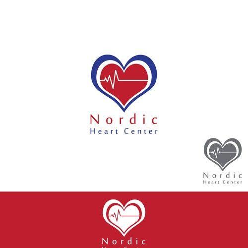 Heart Center Logo - A logo for Heart Clinic with name Nordic Heart Center. Logo