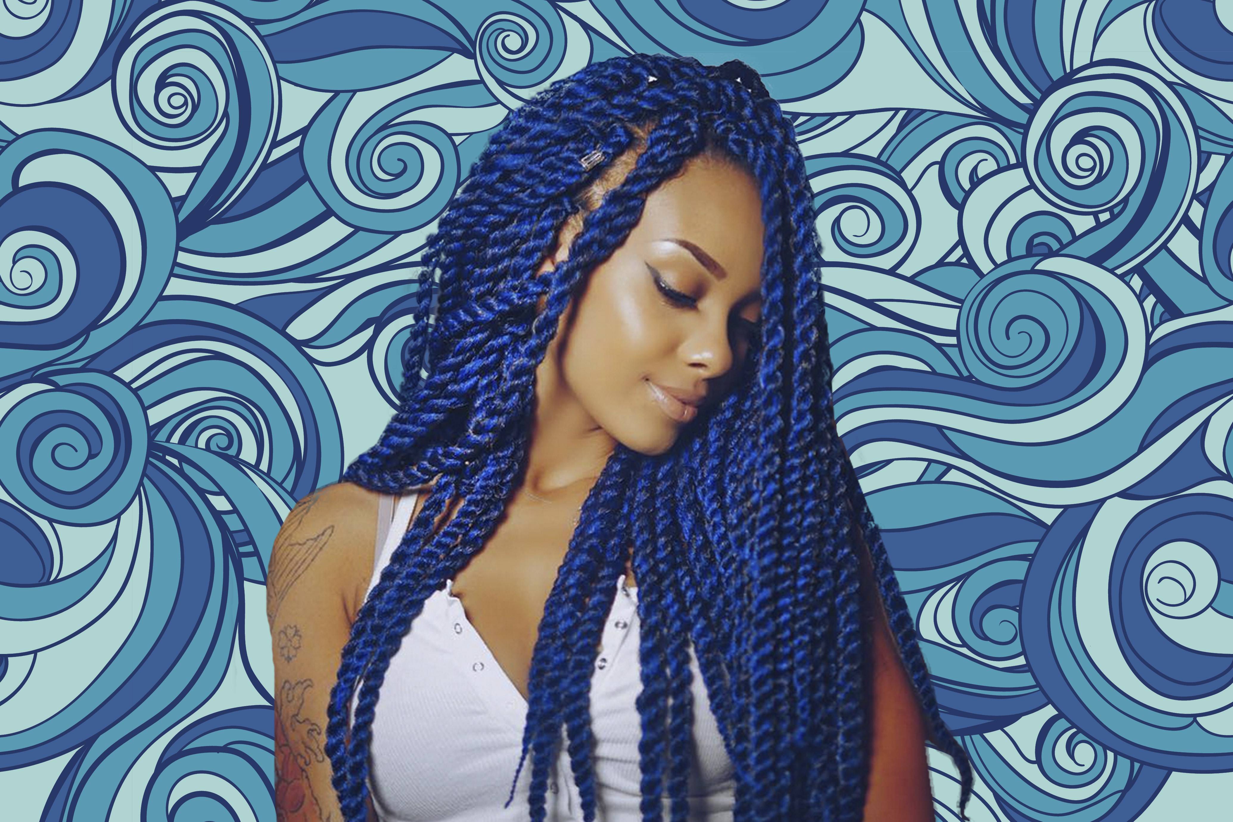 Woman with Blue Hair Logo - Yarn Twists Inspiration