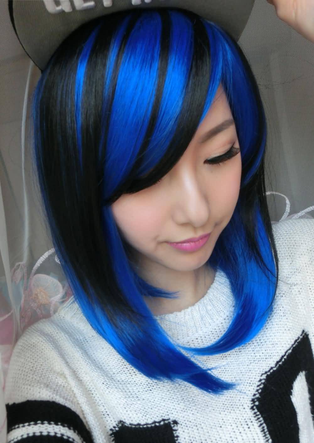 Woman with Blue Hair Logo - Hair color ideas for women