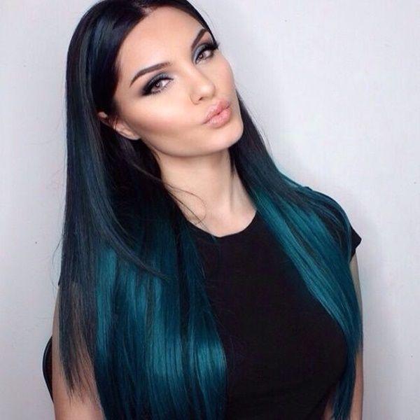 Woman with Blue Hair Logo - Blue Black Hair: Best Ideas with Tutorial