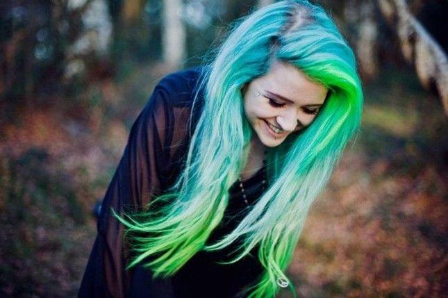 Woman with Blue Hair Logo - Modern Blue and Green Hair Colors We Love
