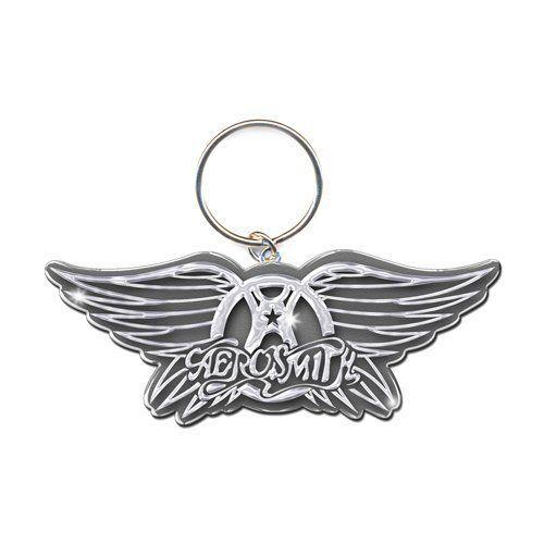 Aerosmith Band Logo - Aerosmith Keyring Keychain Wings Band Logo Official Metal