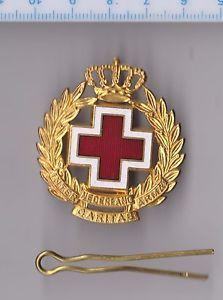 Vintage Red Cross Logo - Vintage RED CROSS Logo enamel Cap Badge Uniform | eBay