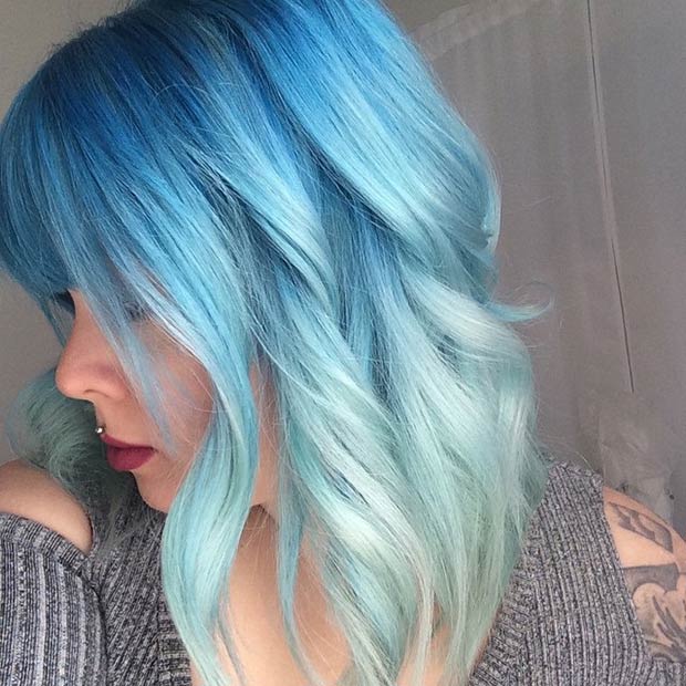Woman with Blue Hair Logo - 29 Blue Hair Color Ideas for Daring Women | StayGlam