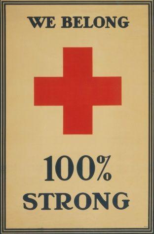 Vintage Red Cross Logo - Vintage WW1 Red Cross Poster