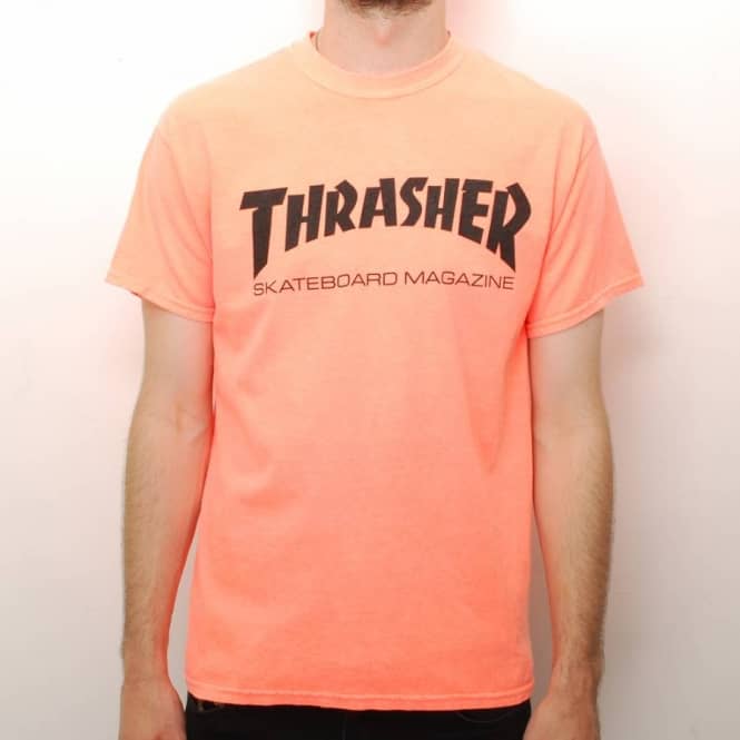 Cool Neon Thrasher Logo - Thrasher Neon Skate Mag Logo T Shirt Orange T Shirts