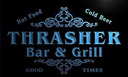Cool Neon Thrasher Logo - U44888 B THRASHER Family Name Bar & Grill Home Decor Neon Light Sign