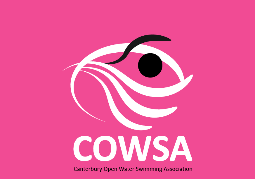 Pink Swimming Logo - Bold, Playful Logo Design for Canterbury Open Water Swimming