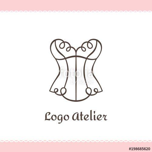 Female Designer Logo - Logo for Atelier, wedding boutique, women's clothing store. Vector