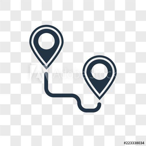 The Distance Logo - Distance vector icon isolated on transparent background, Distance