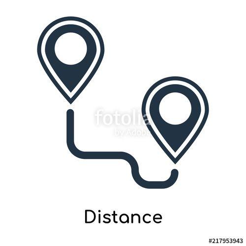 The Distance Logo - Distance vector icon isolated on transparent background, Distance ...