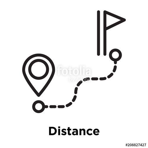 The Distance Logo - Distance vector icon isolated on transparent background, Distance ...