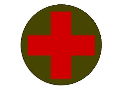 Red and Green Round Logo - Amazon.com: ROUND Combat Medic Cross Logo Sticker (red cross army ...