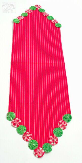 Red and Green Round Logo - Park Designs Yoyo Christmas Table Runner 13x48in Red With Green ...