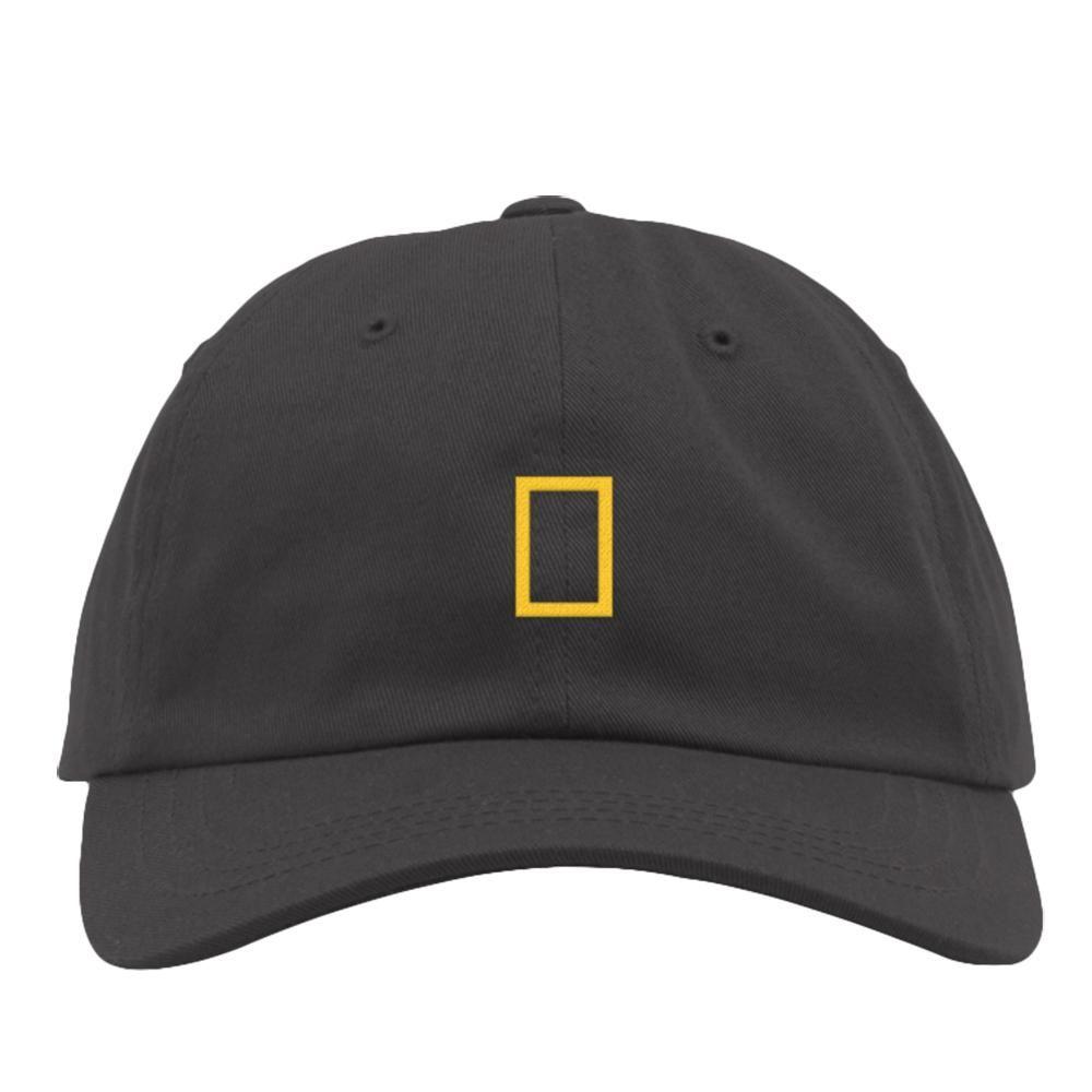 Iconic Clothing Logo - National Geographic Charcoal Hat with Iconic Yellow Logo. Shop